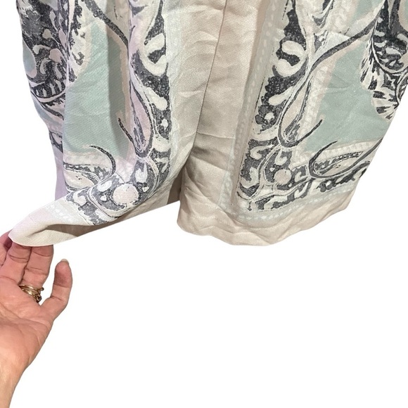 BCBGMaxAzria Lindee Paisley Print 
Romper-BLUE MIST COMBO floral short Jumpsuit - Picture 7 of 15